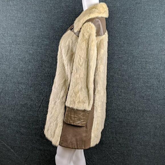 Vintage 60's Mink & Leather Coat by Sam Bifano Furs - Picture 4 of 15